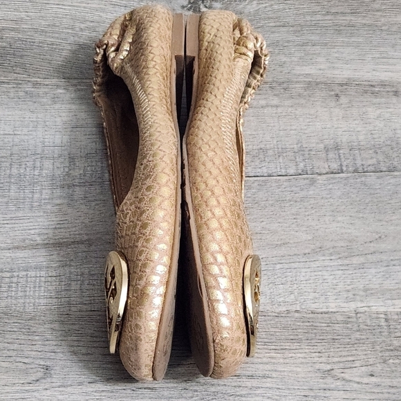 Tory Burch Reva Python Leather Flats - Picture 9 of 13
